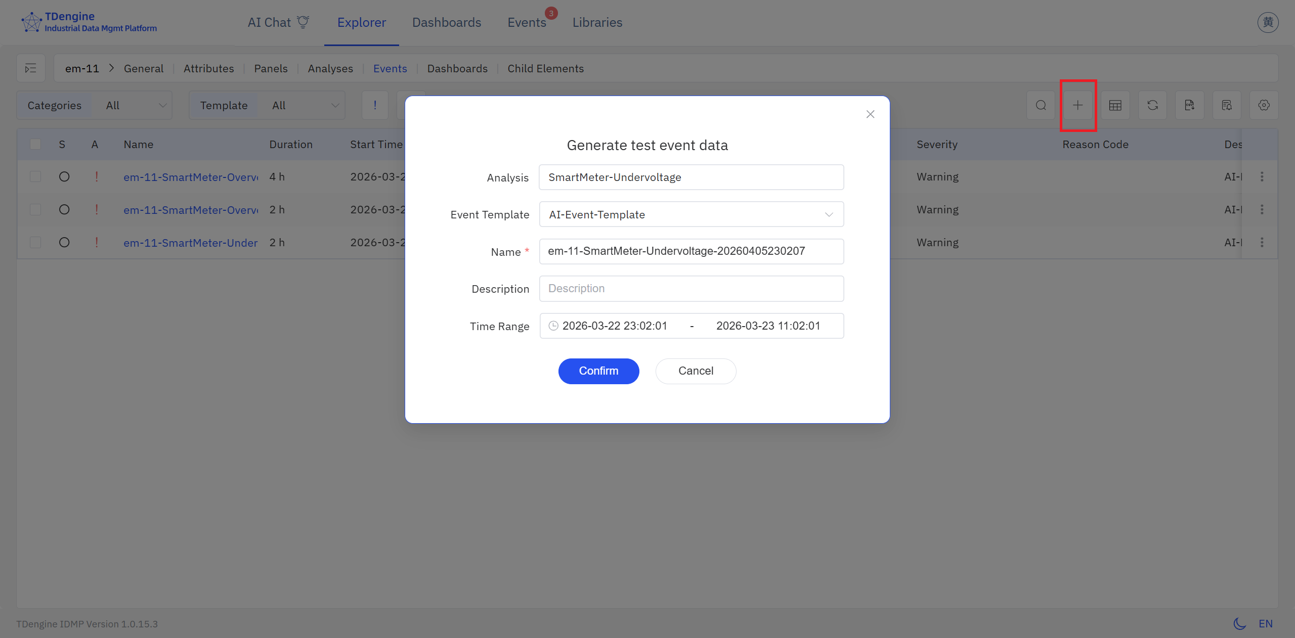 Ad hoc event generation