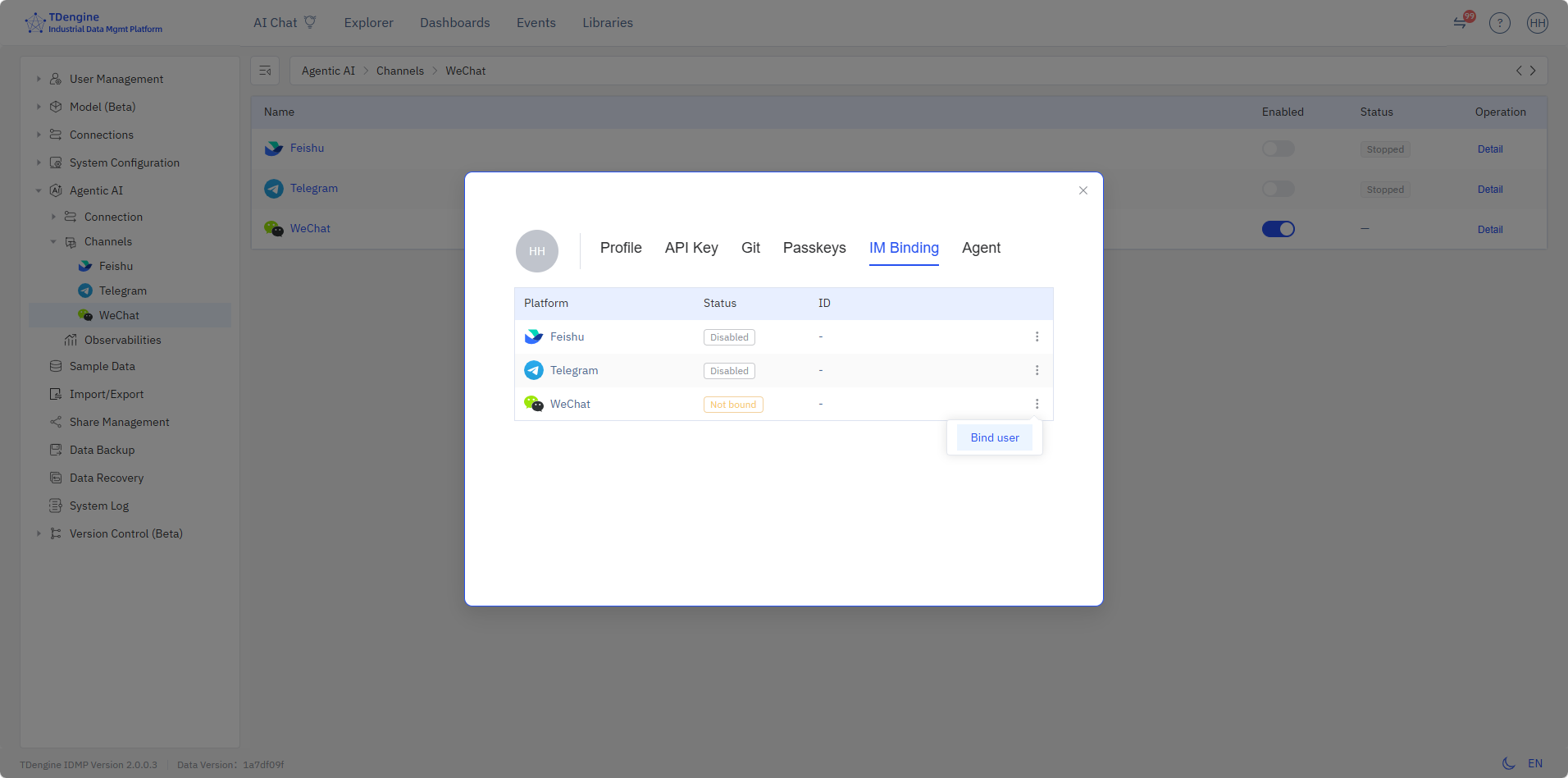 Channel Configuration