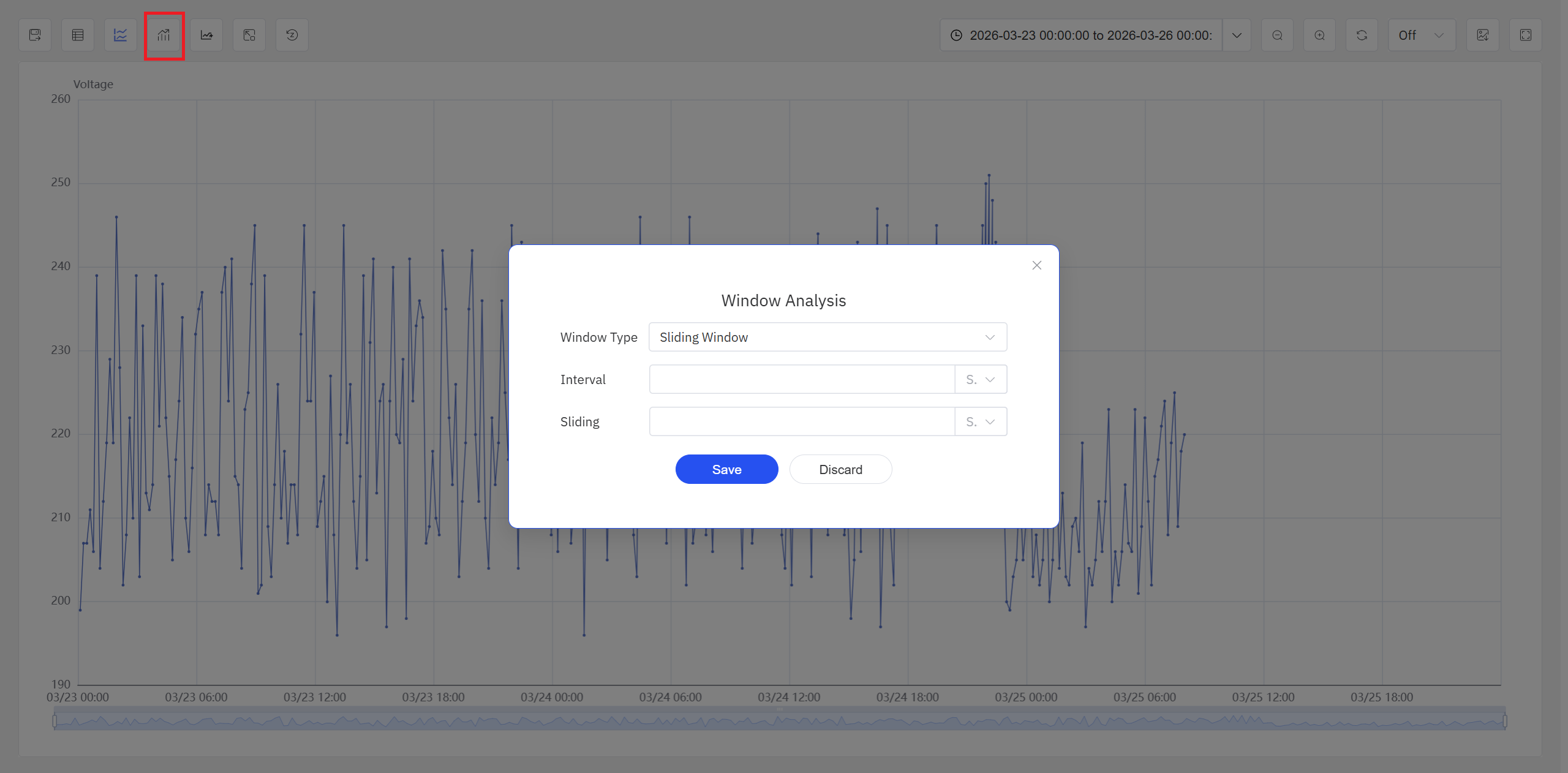 Window analysis configuration